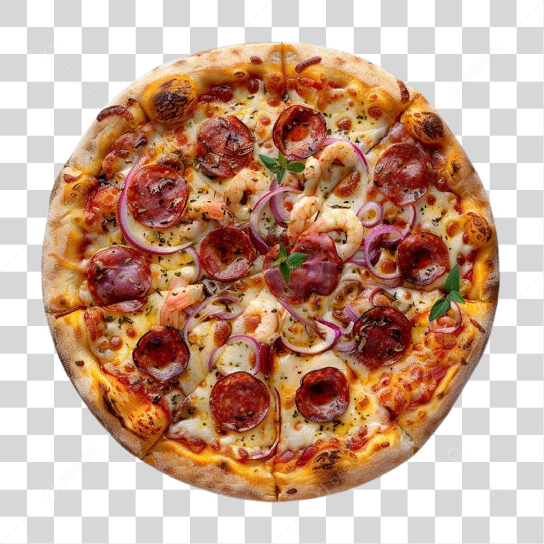 Pizza Vários Sabores PNG Transparente