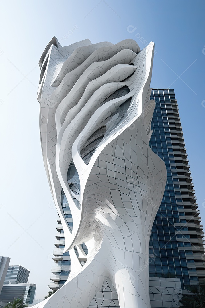 Designer futurista de um edíficio