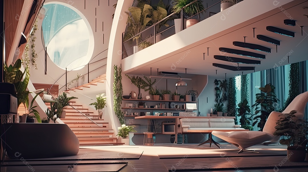 Arquitetura moderna futurista