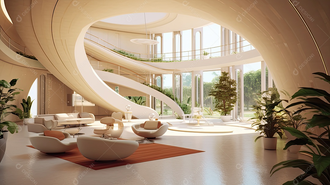 Arquitetura moderna futurista