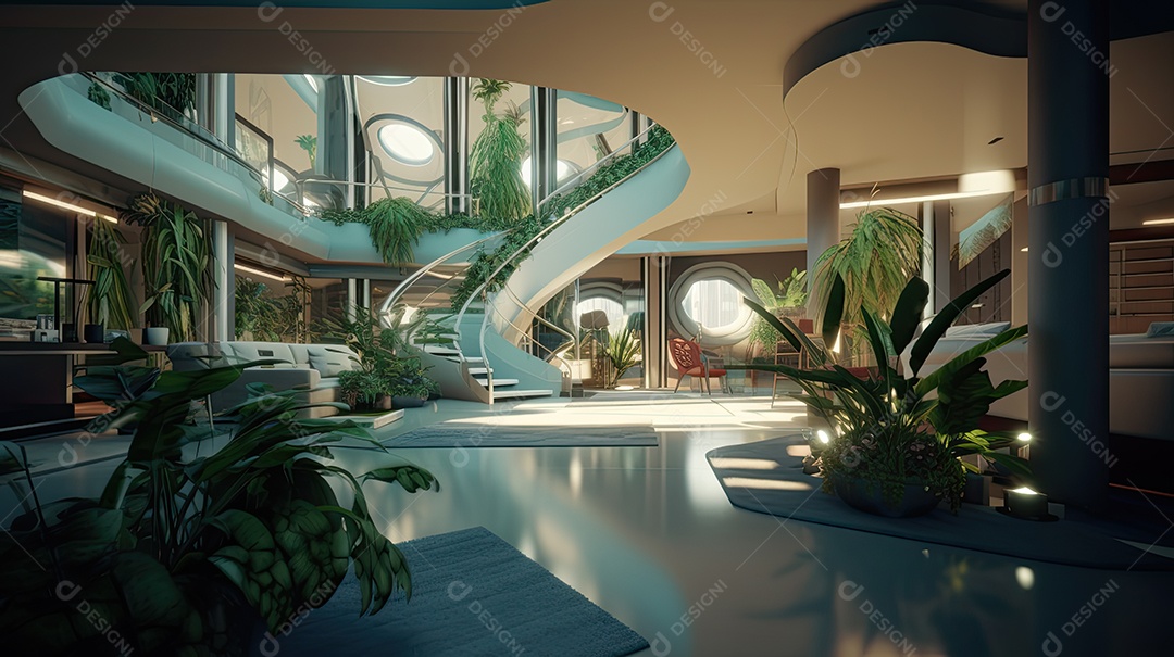 Arquitetura moderna futurista