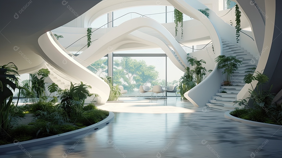 Arquitetura moderna futurista