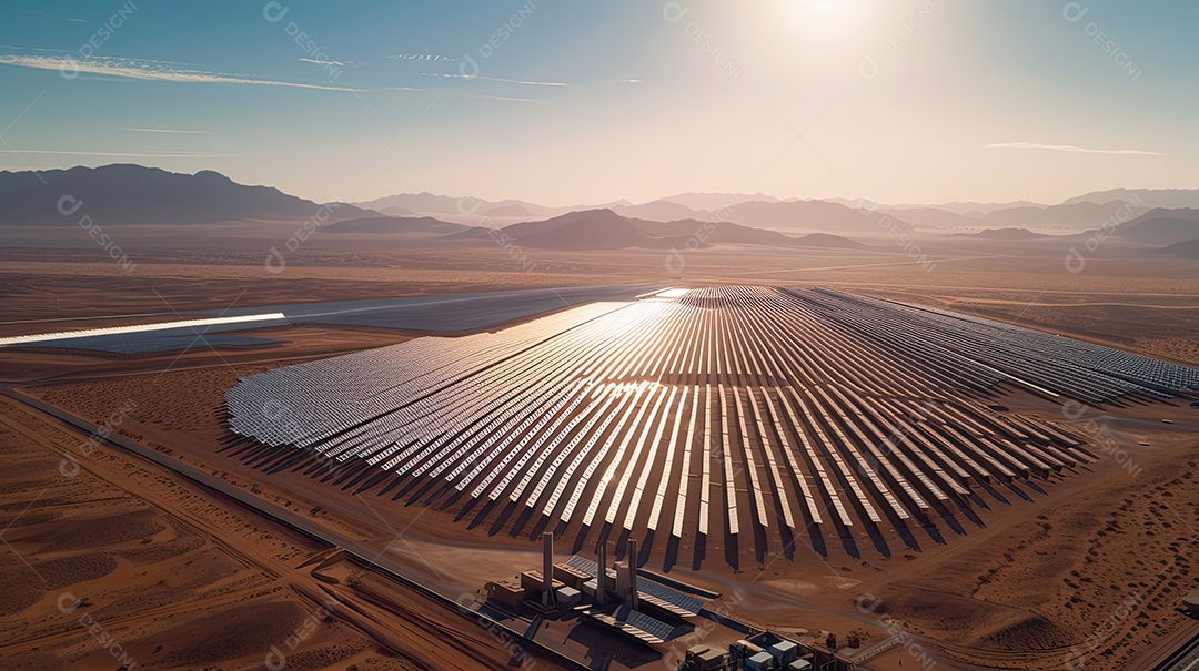 Usina de geração de energia solar