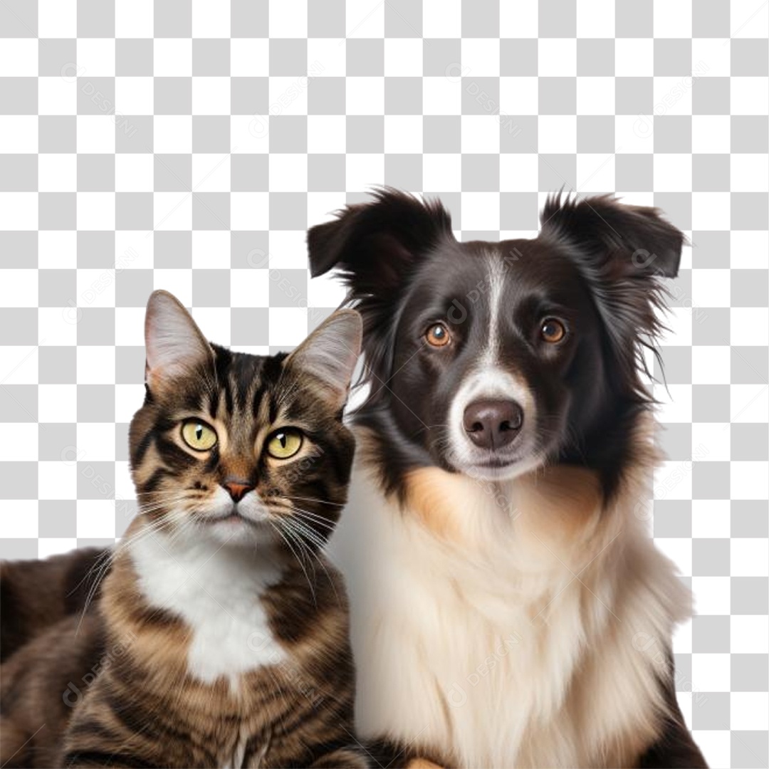 Cachorro e Gato PNG Transparente