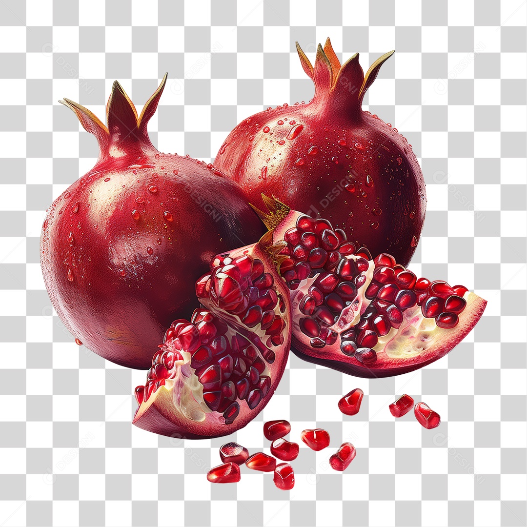 Fruta Romã PNG Transparente