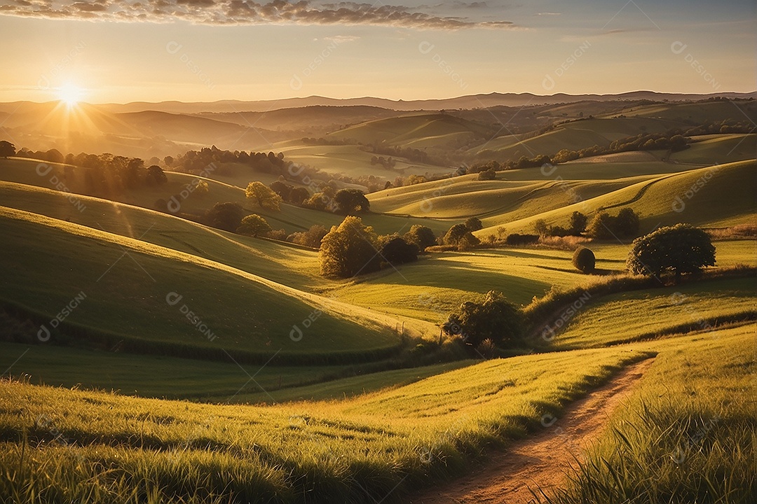 Pattern, a photo of a quiet field with hills