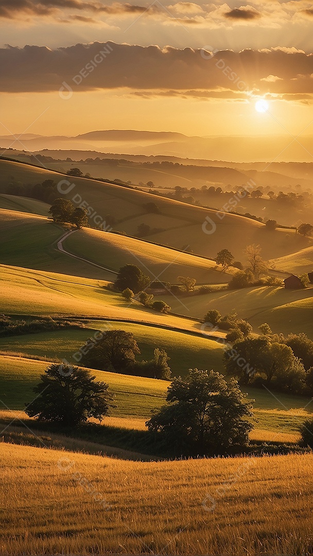 Pattern, a photo of a quiet field with hills