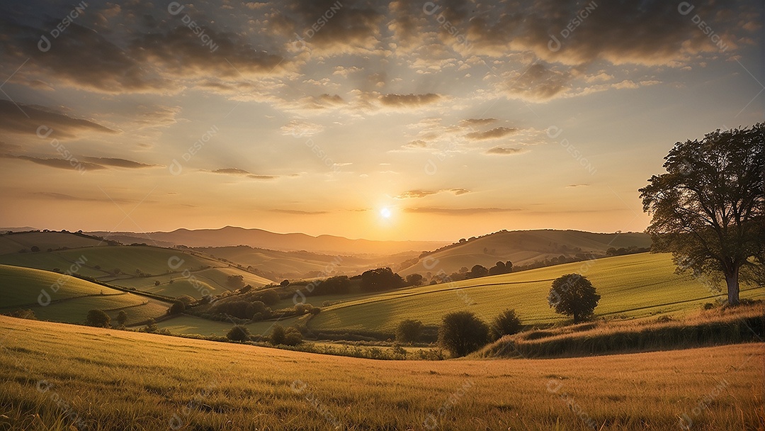 Pattern, a photo of a quiet field with hills