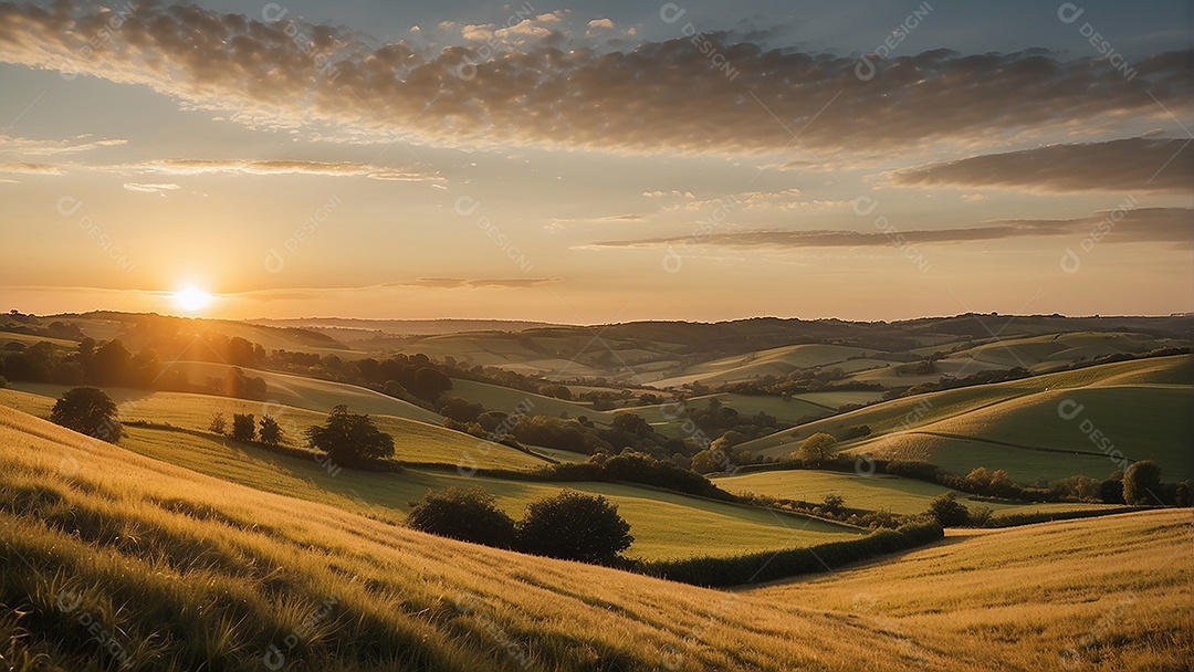 Pattern, a photo of a quiet field with hills