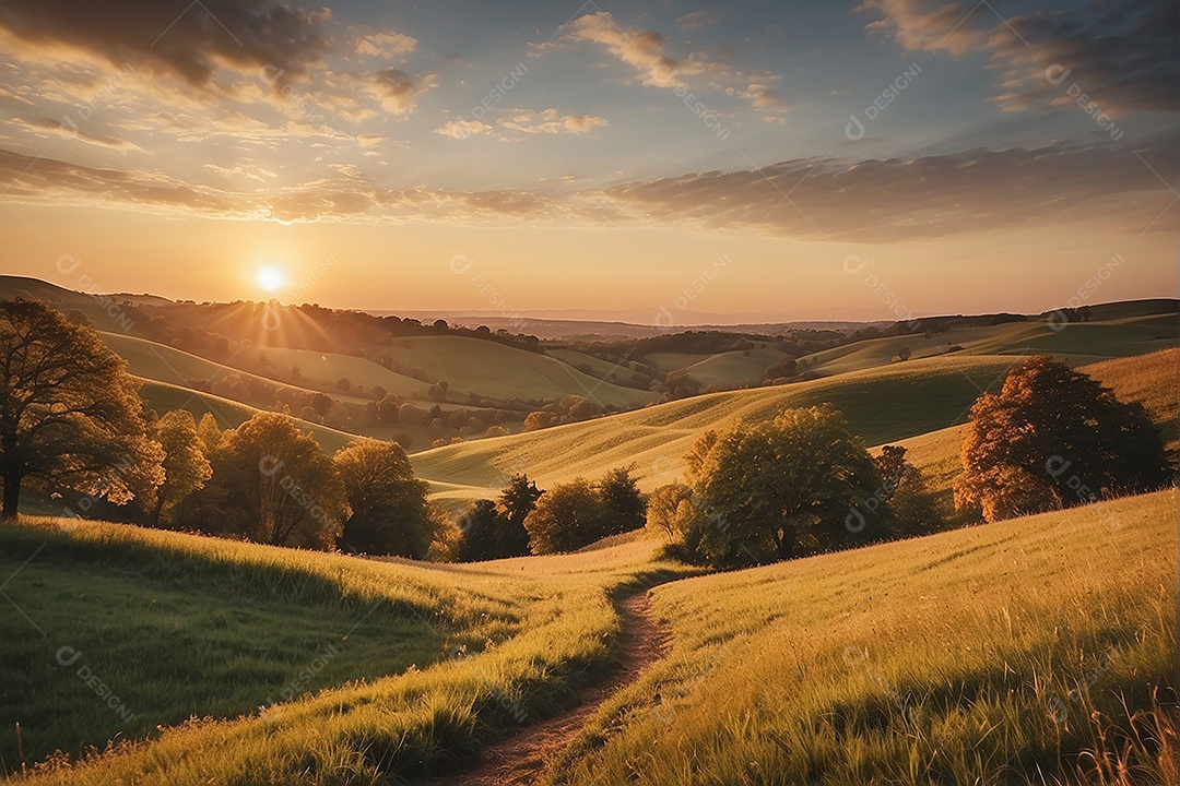 Pattern, a photo of a quiet field with hills