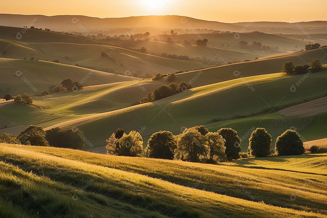 Pattern, a photo of a quiet field with hills
