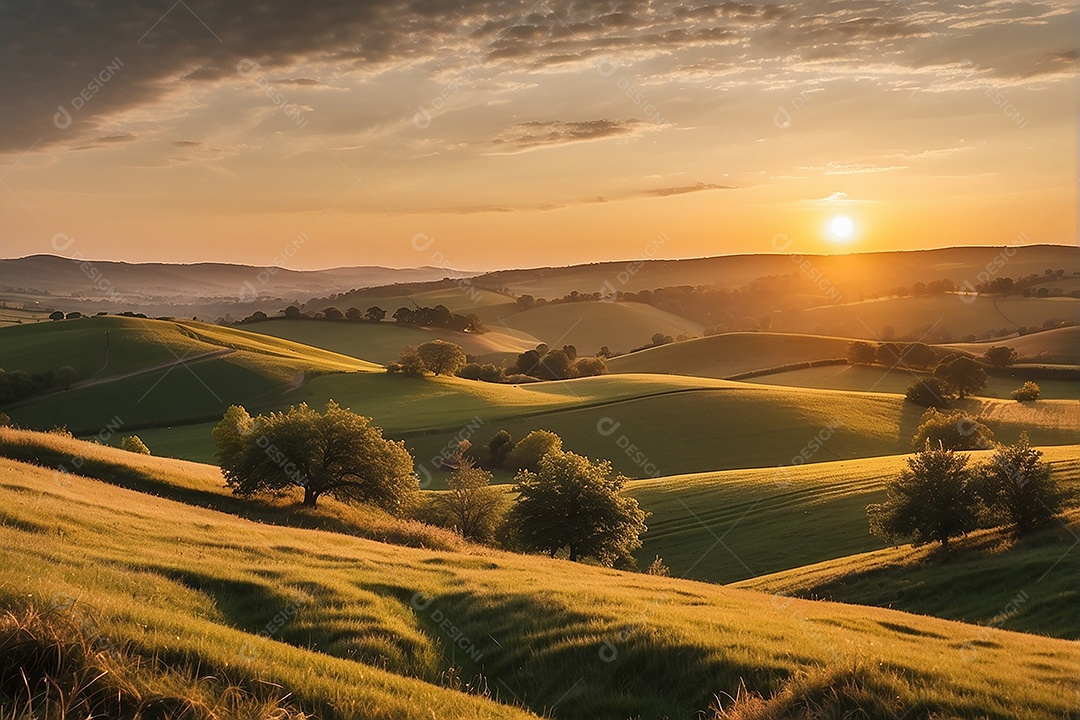 Pattern, a photo of a quiet field with hills