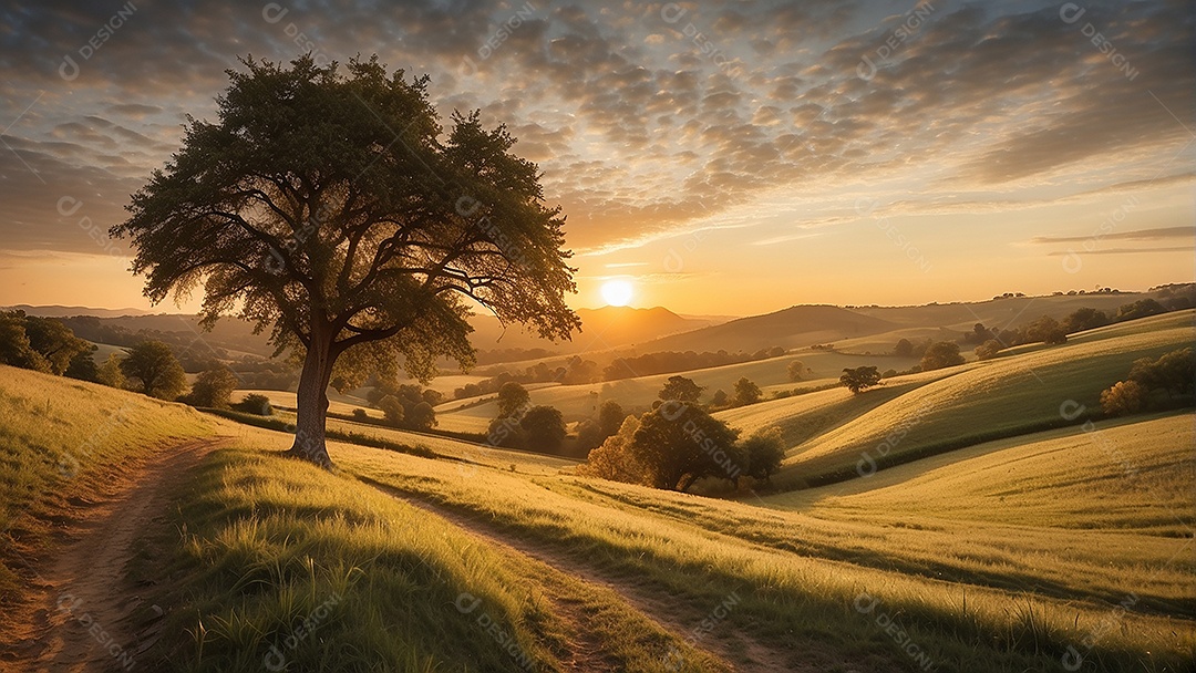 Pattern, a photo of a quiet field with hills