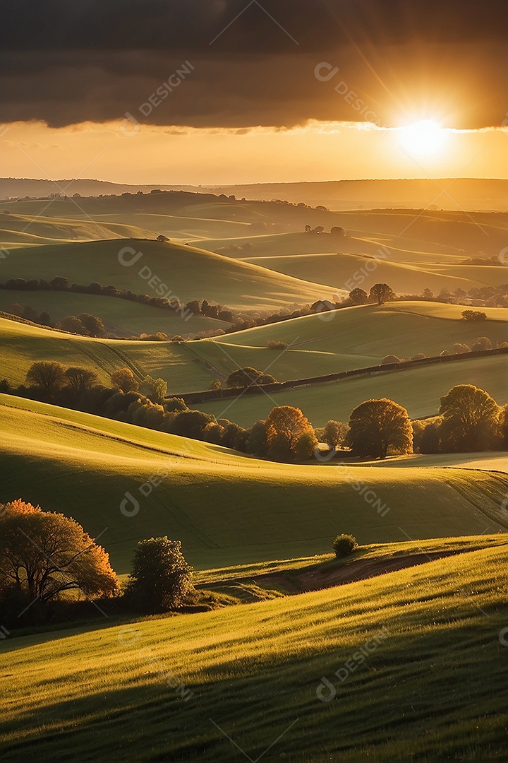 Pattern, a photo of a quiet field with hills