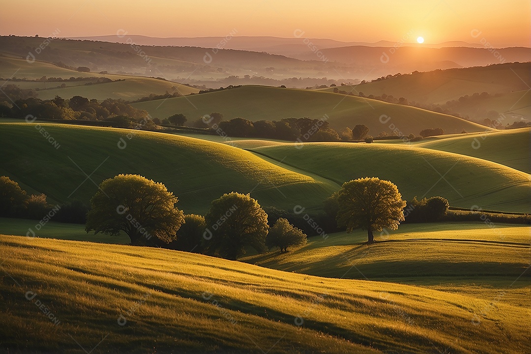 Pattern, a photo of a quiet field with hills