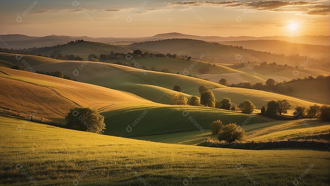 Pattern, a photo of a quiet field with hills