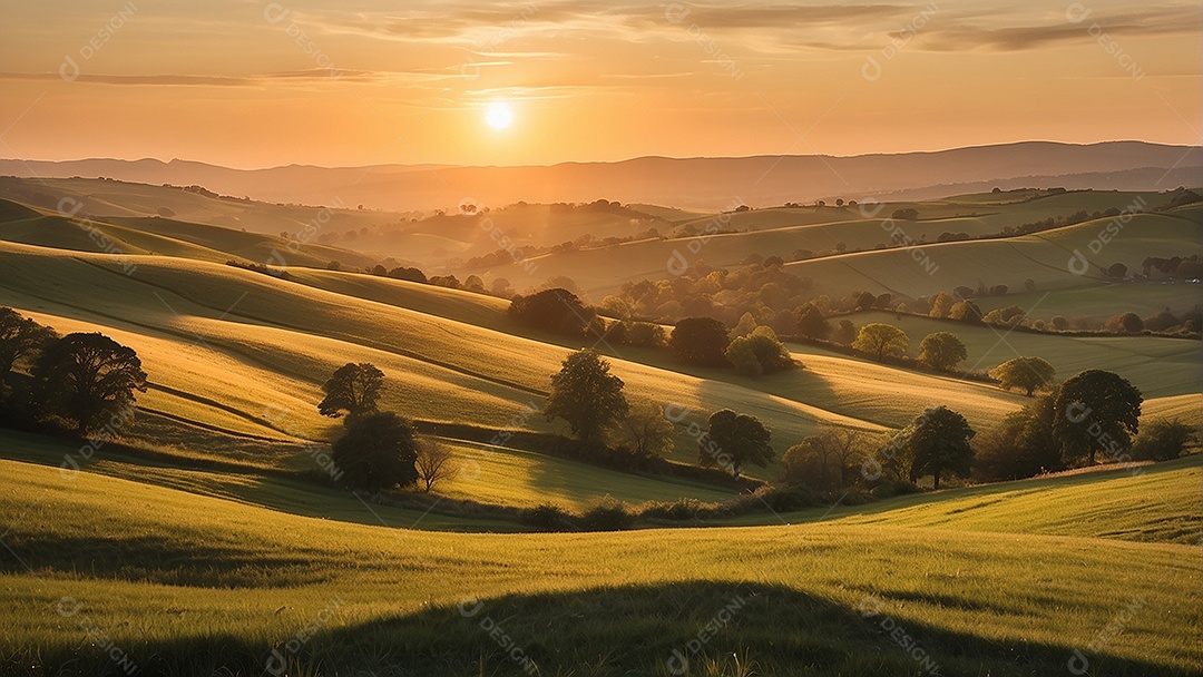 Pattern, a photo of a quiet field with hills