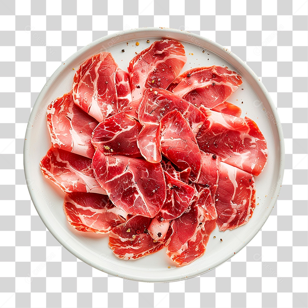 Prato de Salame Italiano PNG Transparente