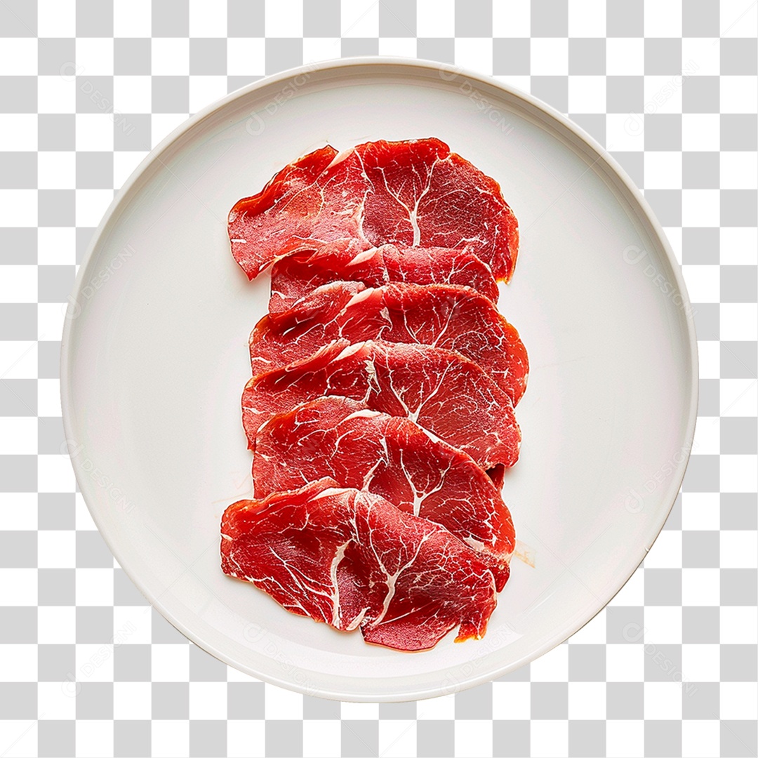 Prato de Carne Crua PNG Transparente