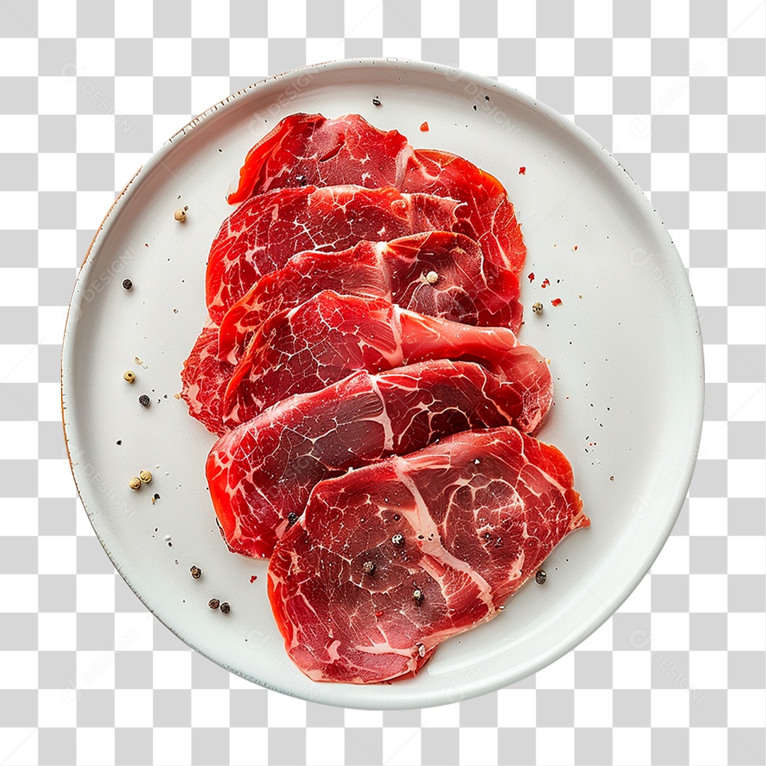Prato de Carne Crua PNG Transparente