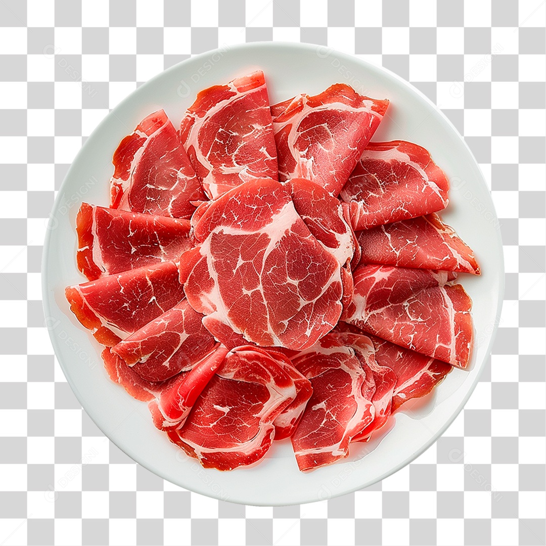 Prato de Salame Italiano PNG Transparente