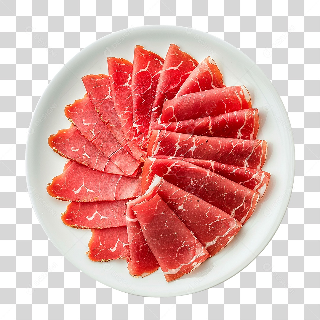 Prato de Salame Italiano PNG Transparente