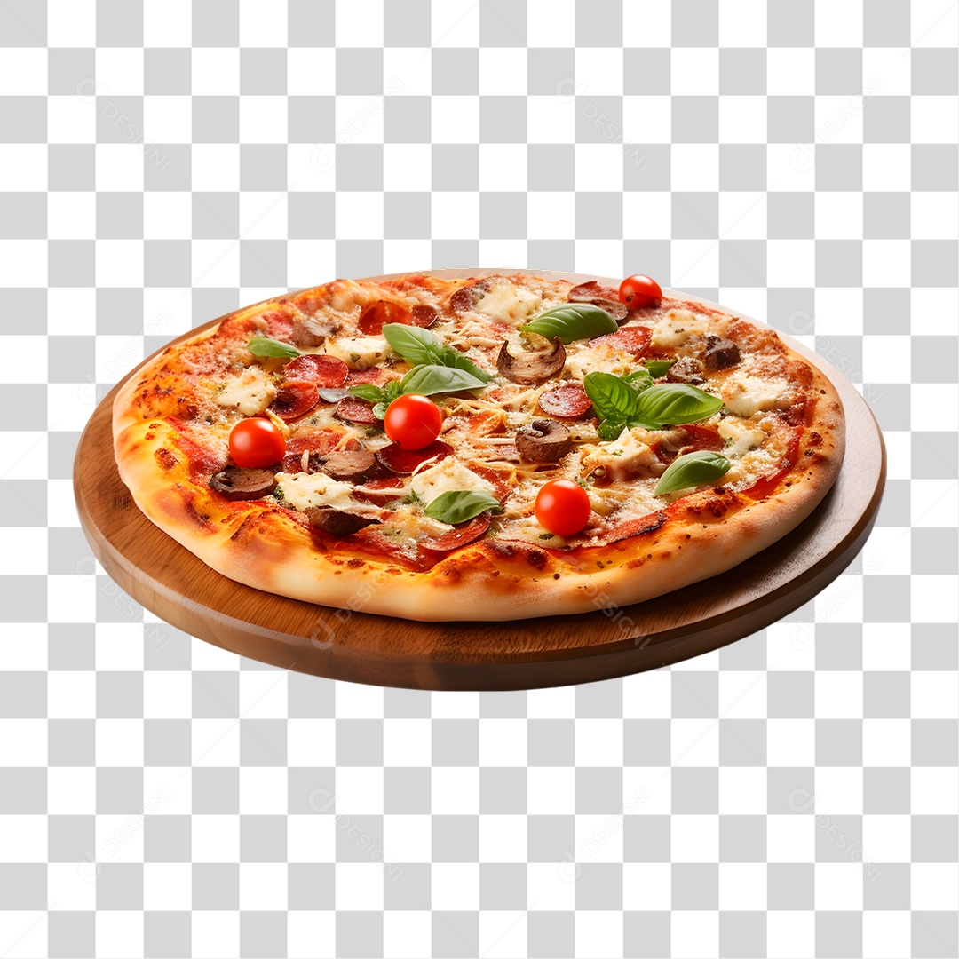 Pizza de Calabresa PNG Transparente