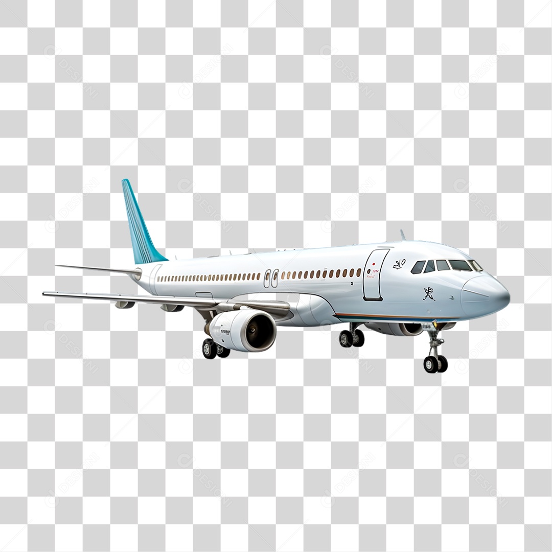 Avião Branco PNG Transparente