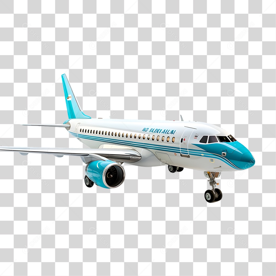 Avião Branco PNG Transparente