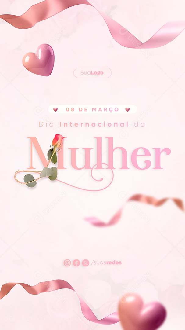 Story Dia Internacional das Mulheres 8 de Março Social Media PSD Editável