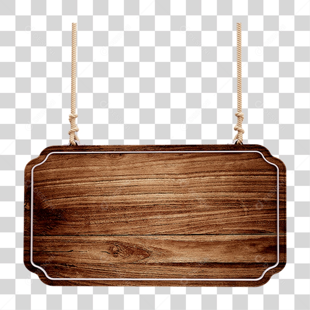 Placa de Madeira PNG Transparente