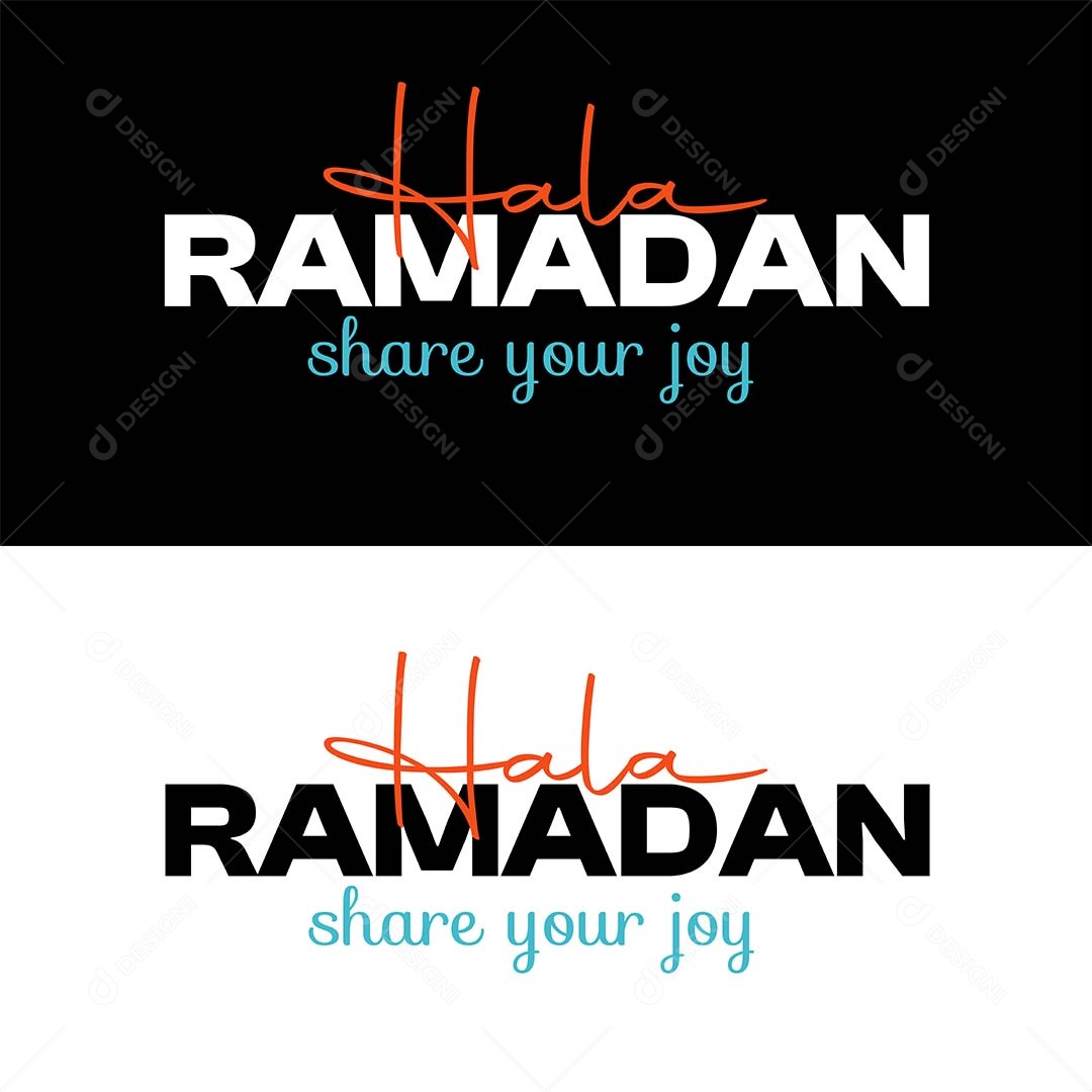 Lettering Ramadan Ilustração Vetor EPS