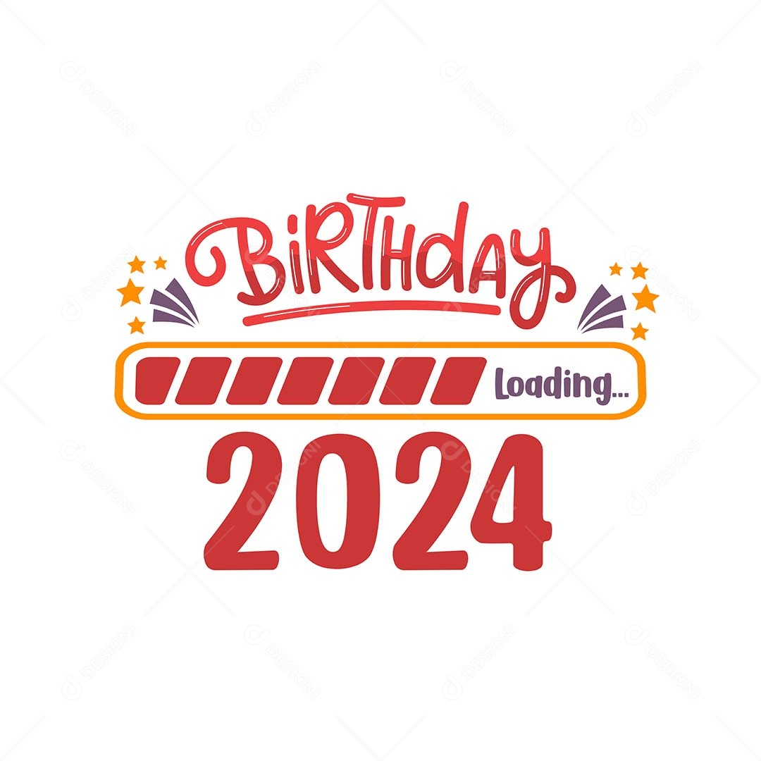 Aniversario em 2024 Ilustração Vetor EPS