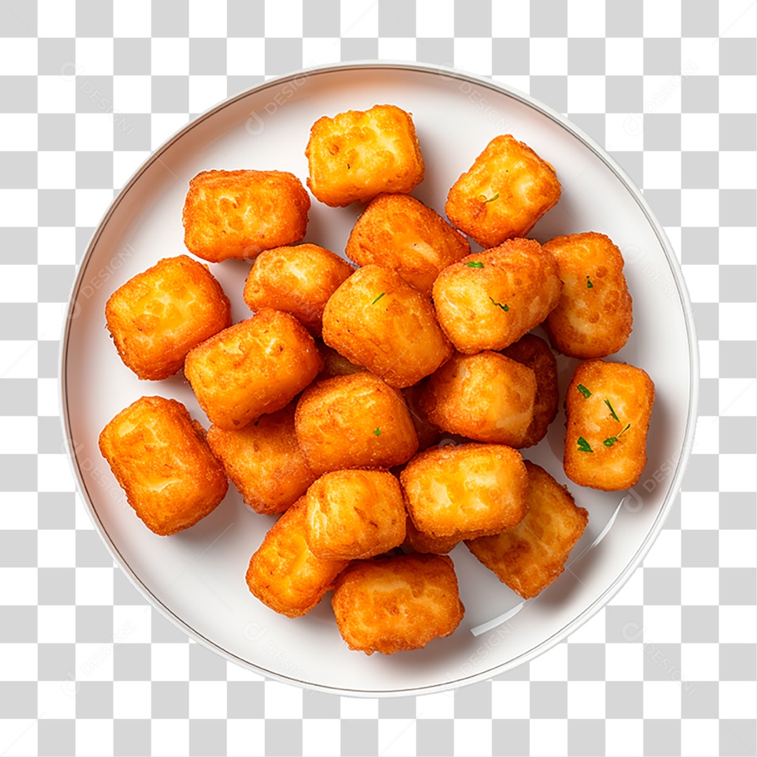 Prato de Tater Tots PNG Transparente