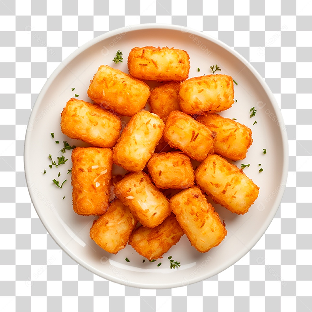 Prato de Tater Tots PNG Transparente