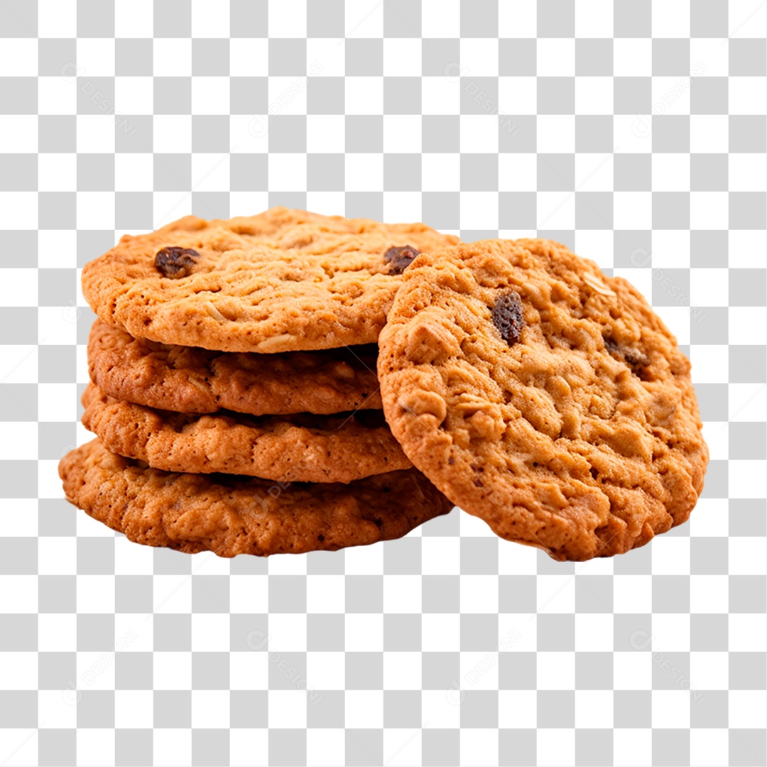 Cookies de Aveia PNG Transparente