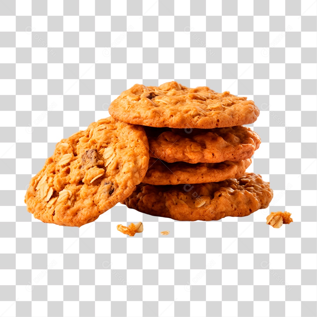 Cookies de Aveia PNG Transparente