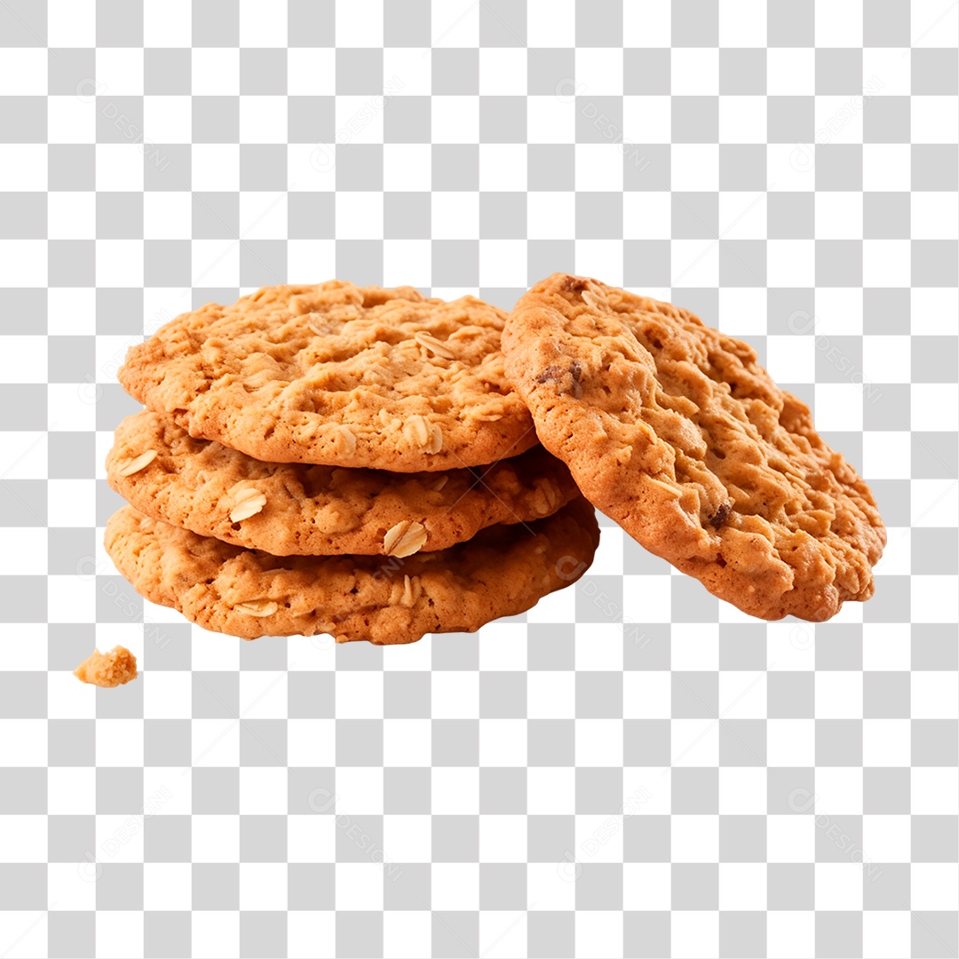 Cookies de Aveia PNG Transparente