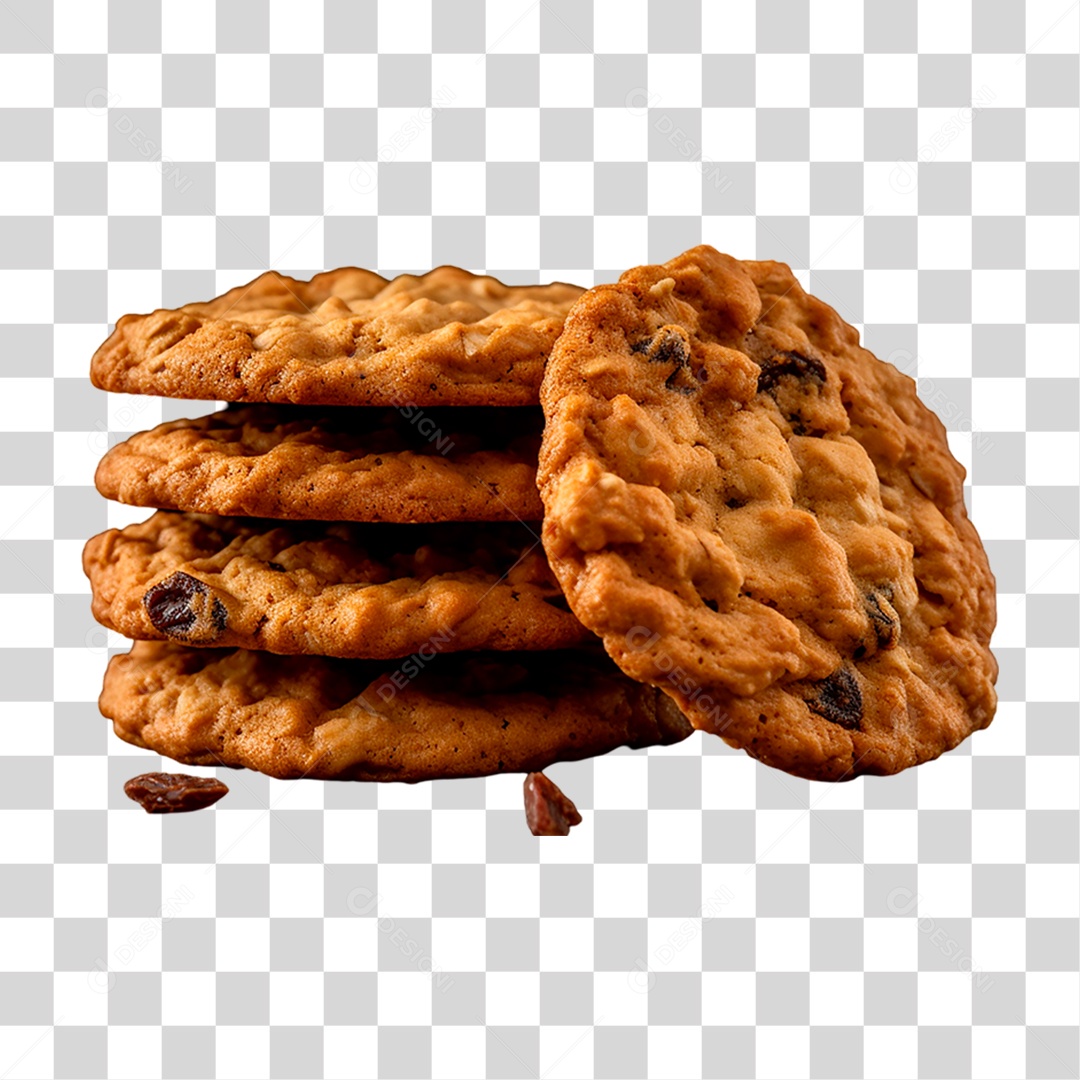 Cookies de Aveia PNG Transparente