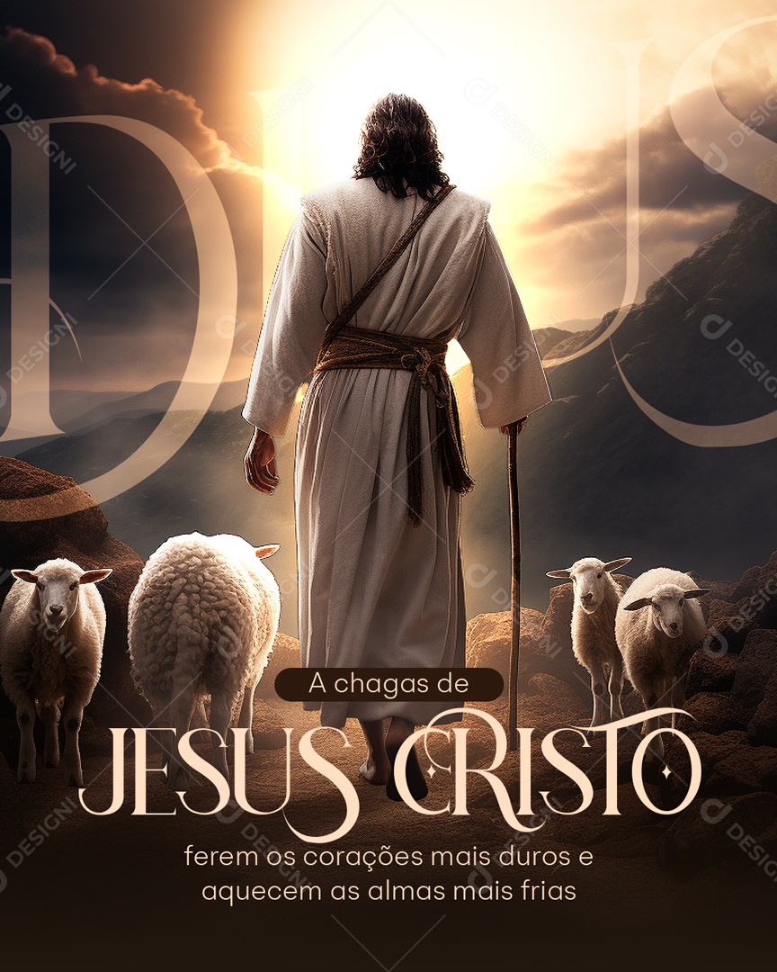 Paixão de Cristo as Chagas de Jesus Ferem os Corações mais Duros Social Media PSD Editável