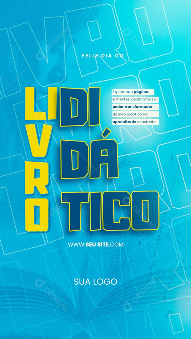 Story Feliz Dia do Livro Didático 27 de Fevereiro Explorando páginas Social Media PSD Editável