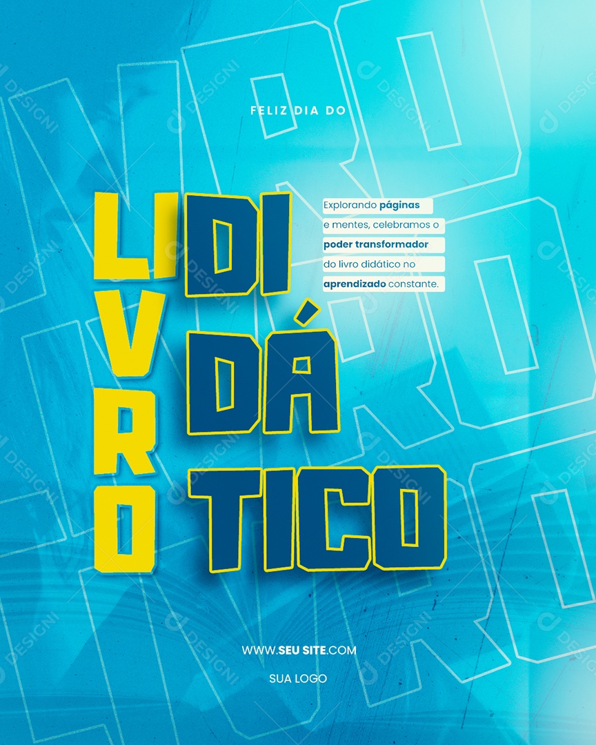 Feliz Dia do Livro Didático 27 de Fevereiro Explorando páginas Social Media PSD Editável