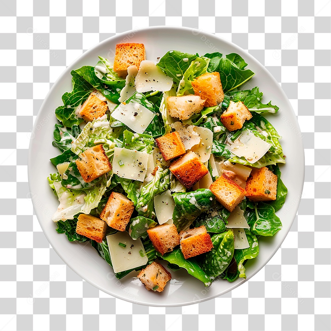 Prato de Salada César PNG Transparente