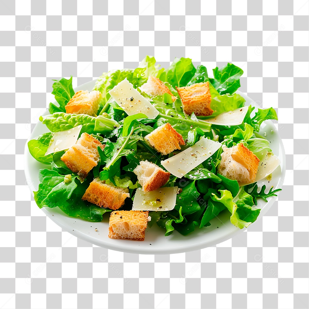 Prato de Salada César PNG Transparente