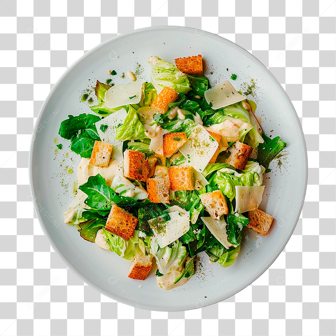 Prato de Salada César PNG Transparente