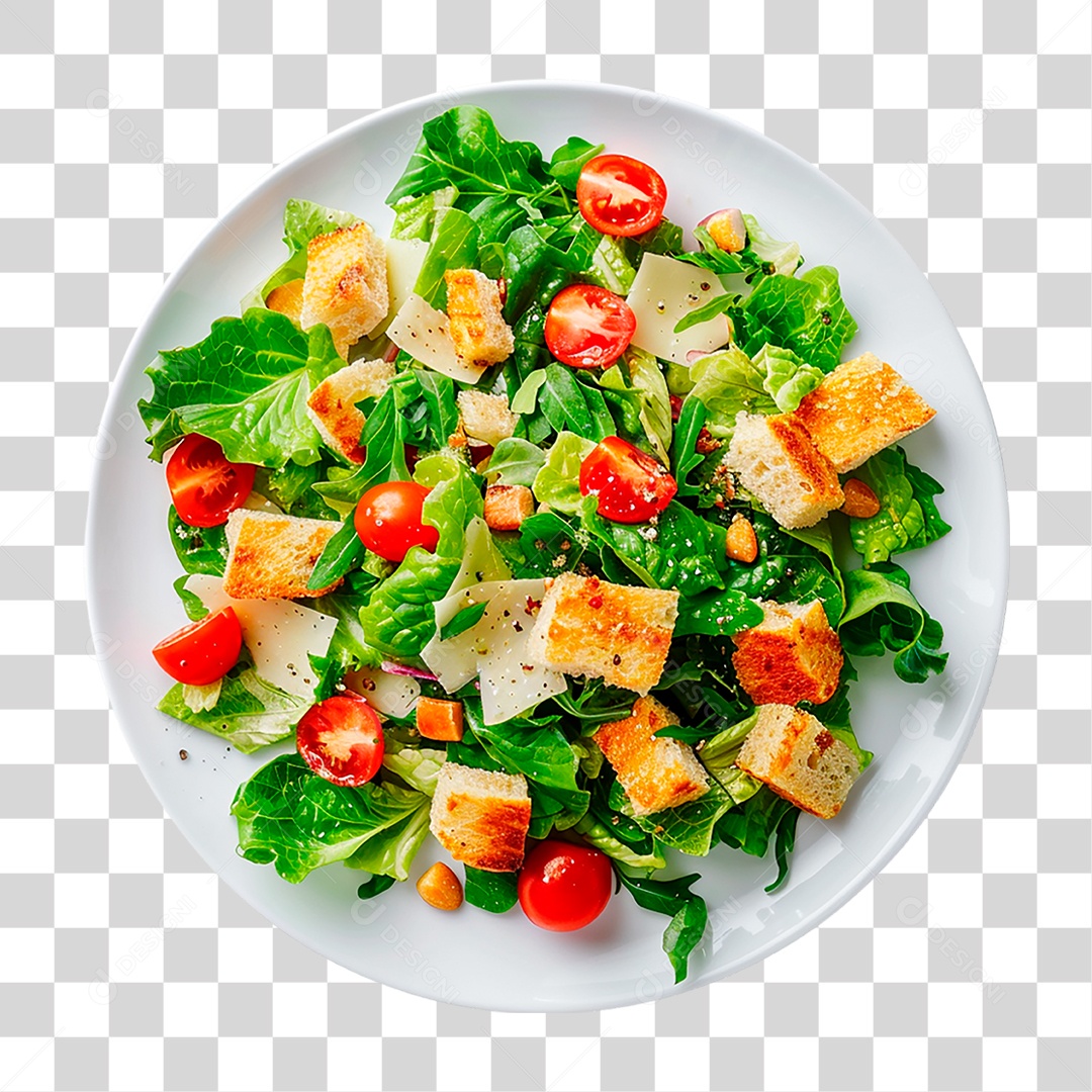 Prato de Salada César PNG Transparente