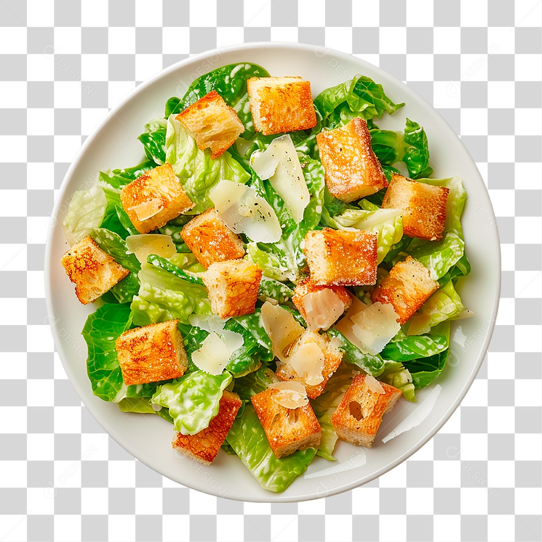 Prato de Salada César PNG Transparente