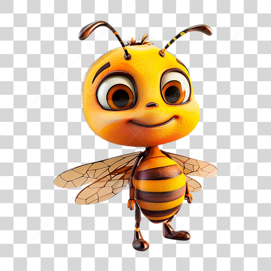 Mascote Abelha PNG Transparente