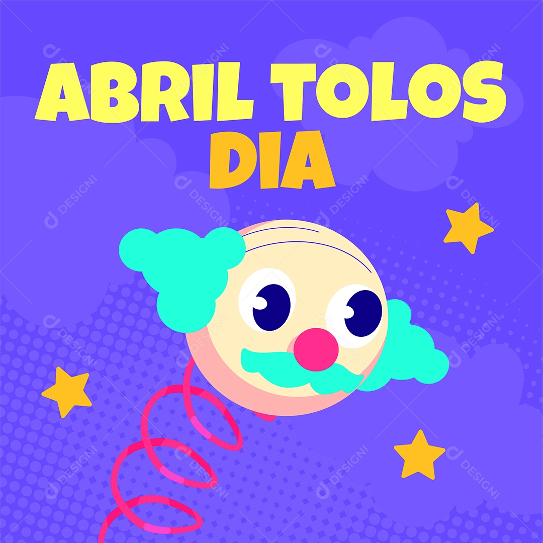 Dia da Mentira 01 de Abril Ilustração AI Editável