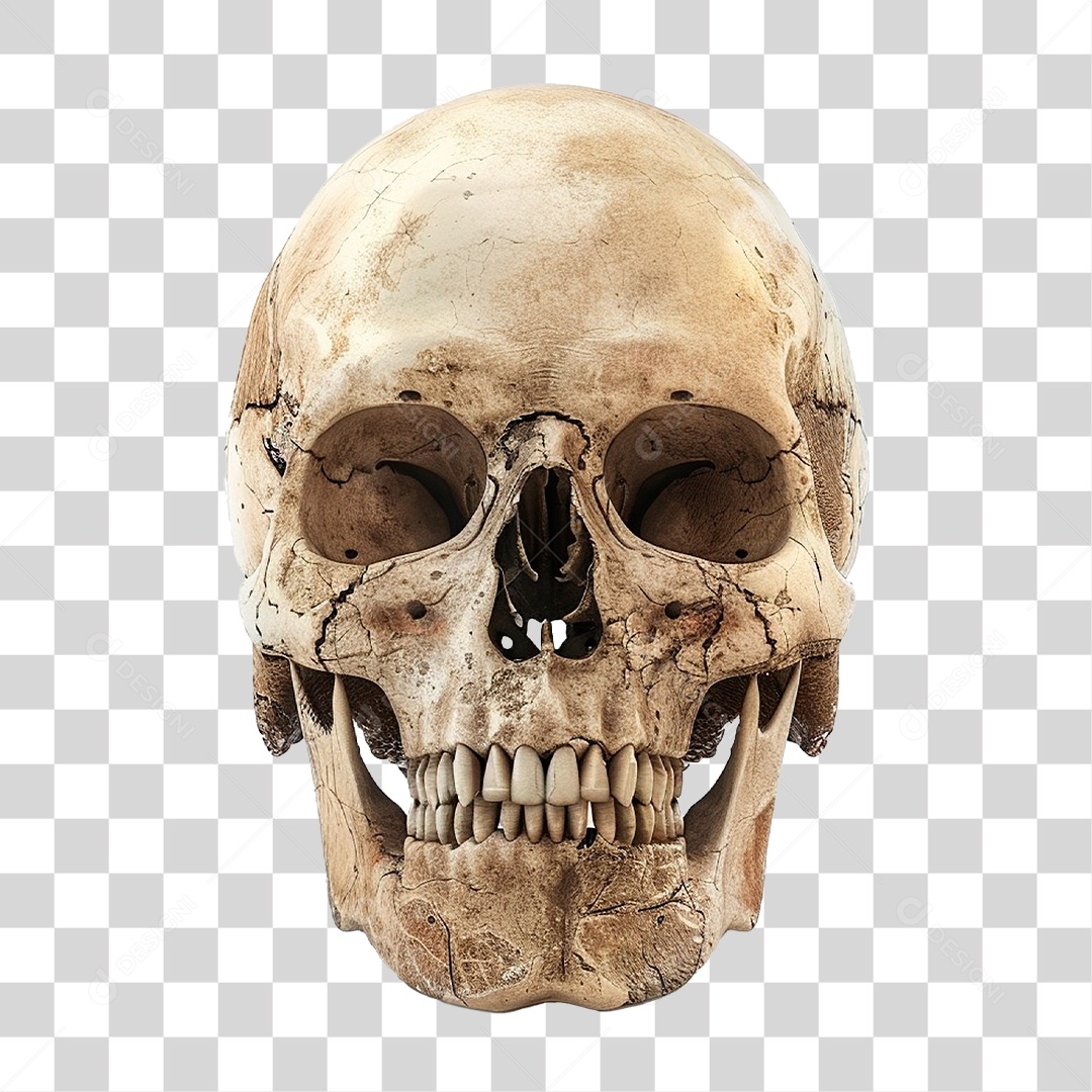 Crânio Humano PNG Transparente